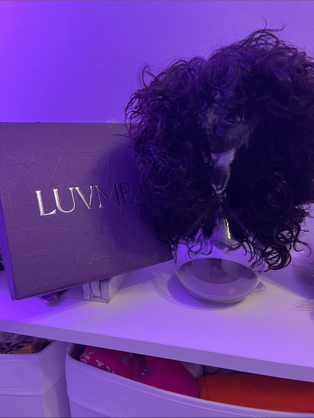 Luvme Water Wavy Light Short Hair Black Curly Wig - Natural I Black Women's Wig
